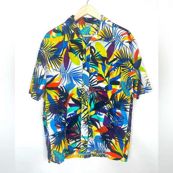 COPY - Tailor Pat Love Mens Tropical Short Sleeve Button-Up Shirt 2XL 100% poly… - Picture 1 of 10
